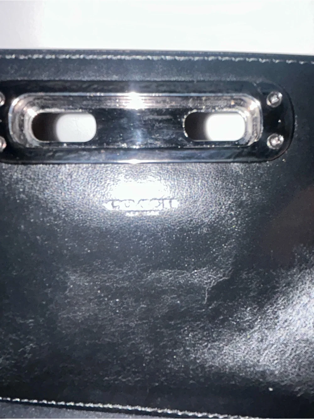 Coach Swagger Slim Envelope Wallet Black pebbled leather & Turn Lock Hardware